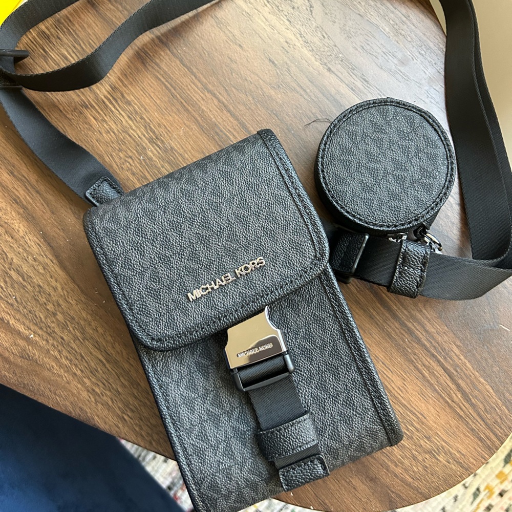 NWOT Michael Kors Leather Cooper Slim Phone Crossbody and Coin Purse